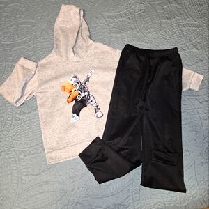 Robot Bear Boy's M Hooded Sweatshirt & Joggers